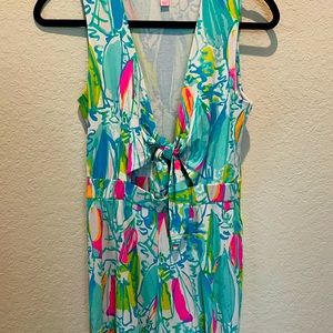 Lilly Pulitzer romper with cut out back